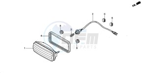 TRX350FM FOURTRAX 350 4X4ES drawing TAILLIGHT