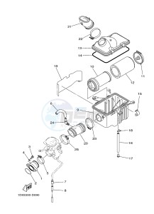 YFM450FWAD YFM450PF GRIZZLY 450 EPS (2LC8) drawing INTAKE