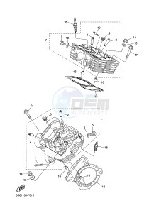 XVS1300A MIDNIGHT STAR (11C7) drawing CYLINDER HEAD