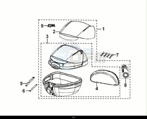 FIDDLE IV 125 (XG12W1-IT) (M0) drawing TRUNK BOX SET