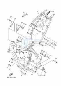 YZ125 (B4X2) drawing FRAME