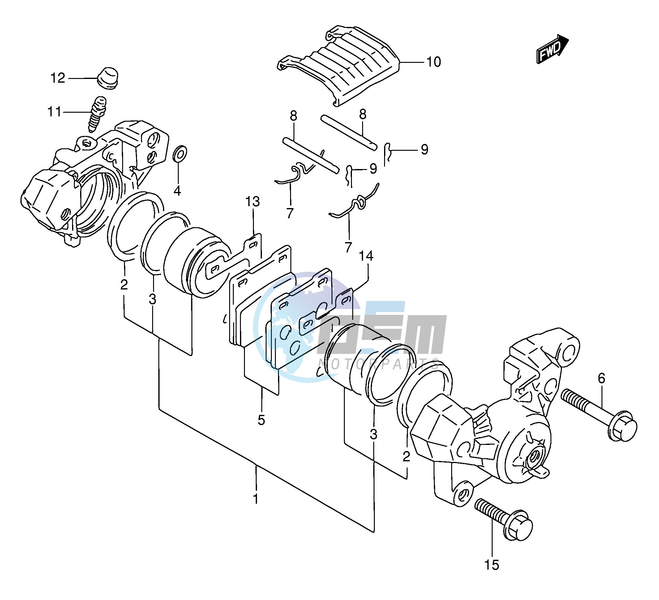 REAR CALIPER (MODEL P R S T)