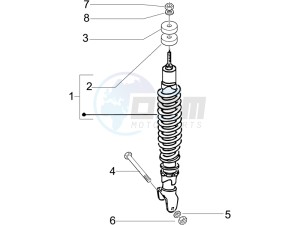 Liberty 50 2t drawing Rear suspension - Shock absorbers