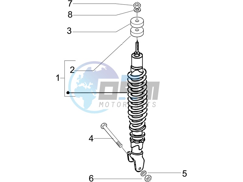 Rear suspension - Shock absorbers