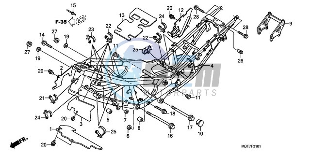 FRAME BODY (XL1000VA)