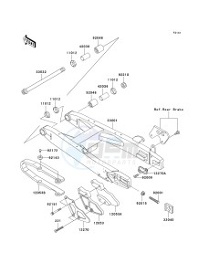 KX 85 A [KX85 MONSTER ENERGY] (A6F - A9FA) A9F drawing SWINGARM