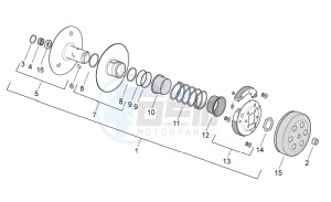 Scarabeo 50 2t e2 net drawing Clutch