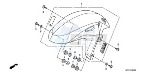 CB600F9 Europe Direct - (ED / 25K) drawing FRONT FENDER