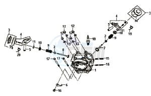 SYMPHONY 50 25KMH drawing CYLINDER HEAD CPL