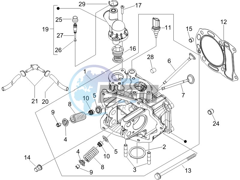 Cilinder head unit - Valve