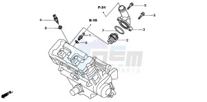 CB900F HORNET 900 drawing THERMOSTAT