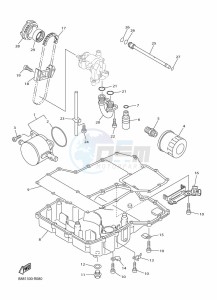 FJR1300-AE (B96S) drawing OIL COOLER