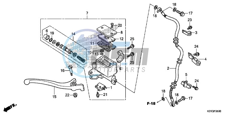 FRONT BRAKE MASTER CYLINDER