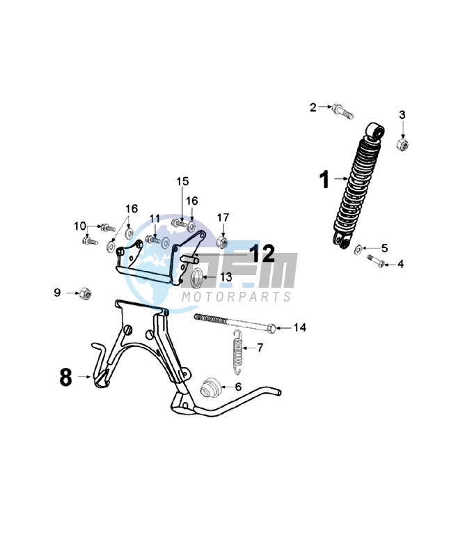 REAR SHOCK AND STAND