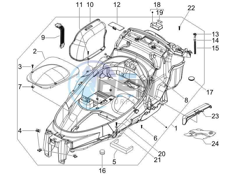 Helmet box - Undersaddle