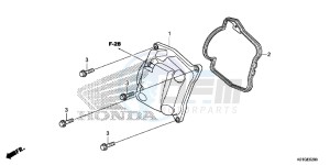 SH125G SH125S UK - (E) drawing CYLINDER HEAD COVER