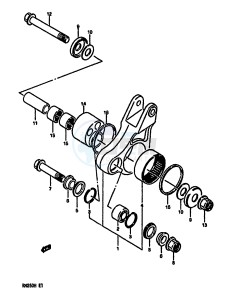 RM250 (G-H) drawing CUSHION LEVER (MODEL G)