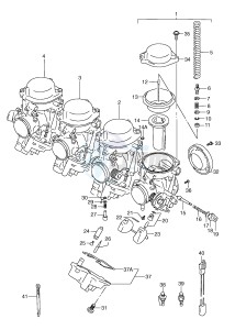 GSX-R600 (E2) drawing CARBURETOR (MODEL V)