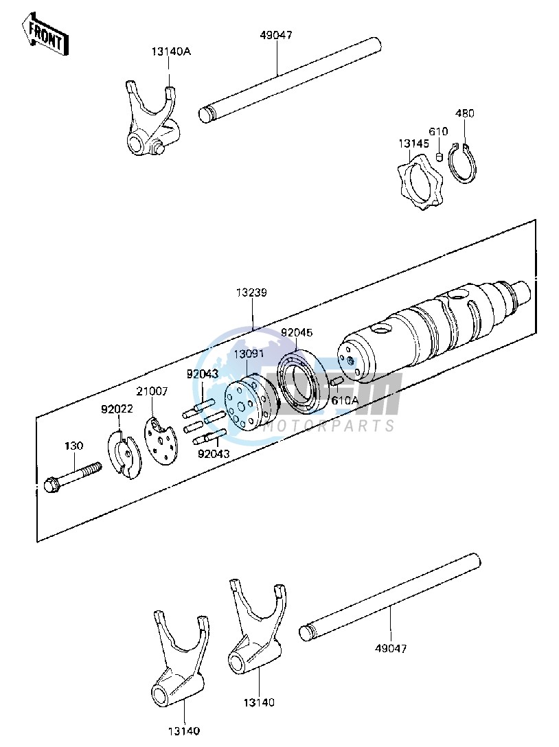 GEAR CHANGE DRUM & FORKS