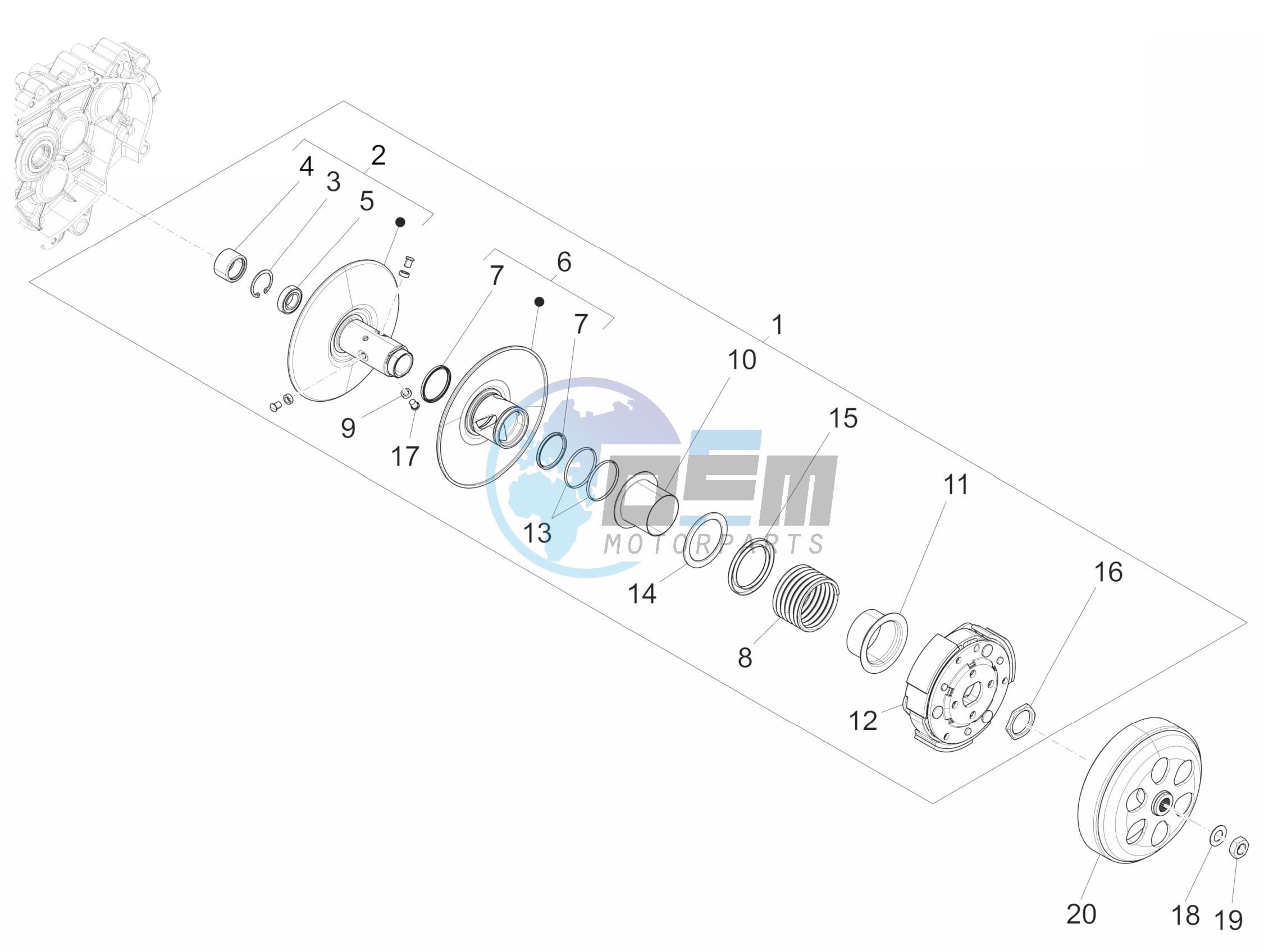 Driven pulley