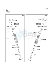 KFX450R KSF450BEF EU drawing Valve(s)