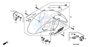 ST1300A9 France - (F / ABS CMF MME) drawing FRONT FENDER