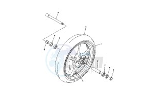 FZ6 FAZER ABS 600 drawing FRONT WHEEL