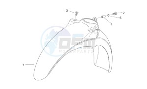 Scarabeo 100 (eng. Yamaha) drawing Front body VI - Front mudguard