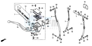 CBX750P2 drawing FR. BRAKE MASTER CYLINDER