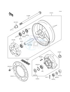 ZX 600 D [NINJA ZX-6] (D1) [NINJA ZX-6] drawing REAR HUB