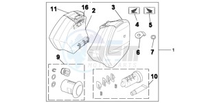 NC700XAC drawing KIT, PANNIER 29L ONE KEY