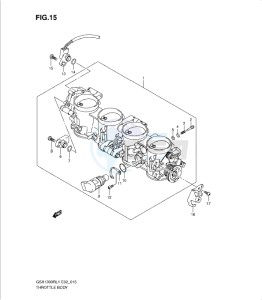 GSX1300R drawing THROTTLE BODY (GSX1300RL1 E2)