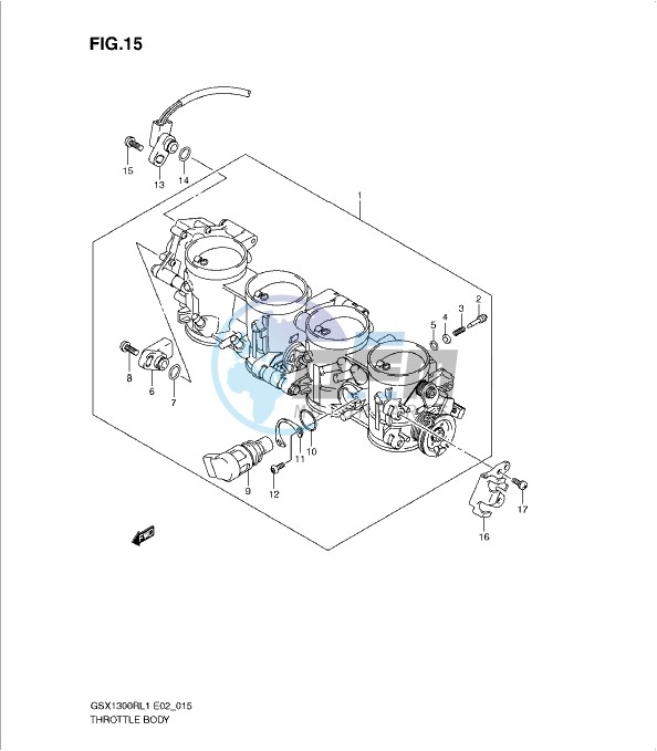 THROTTLE BODY (GSX1300RL1 E2)