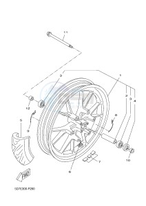 YZF-R125A YZF-R125 ABS R125 (5D7T 5D7T 5D7T 5D7T) drawing FRONT WHEEL