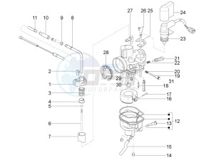 Typhoon 50 2T E2 (EMEA) drawing Carburetor's components