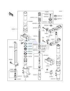 KX 125 H [KX125] (H1-H2) [KX125] drawing FRONT FORK -- KX125-H2- -