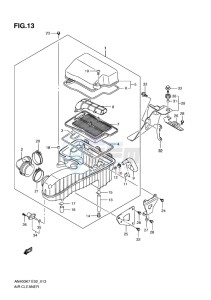 AN400 BURGMAN EU-UK drawing AIR CLEANER