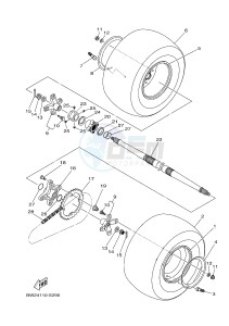 YFZ450R YFZ45YSSH YFZ450R SPECIAL EDITION (BW24) drawing REAR WHEEL