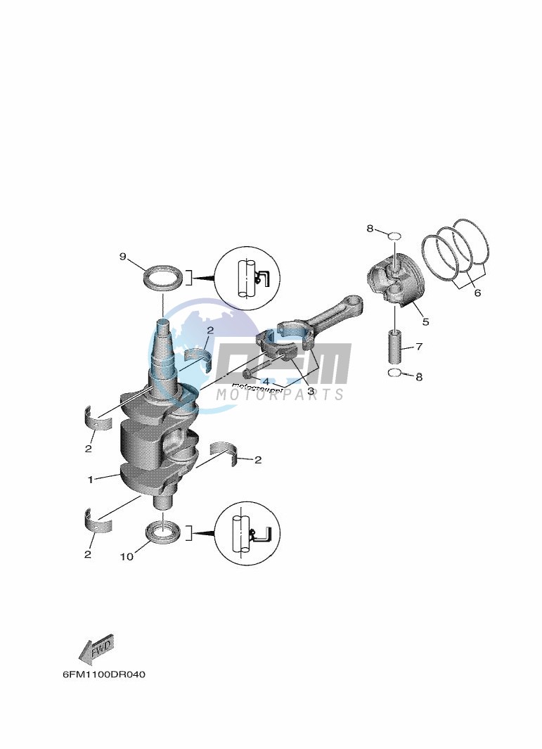 CRANKSHAFT--PISTON