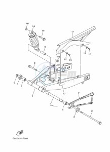 MT-03 MTN320-A (B6WB) drawing REAR ARM & SUSPENSION