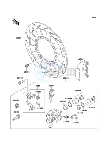 KLE500 KLE500-B1P GB XX (EU ME A(FRICA) drawing Front Brake