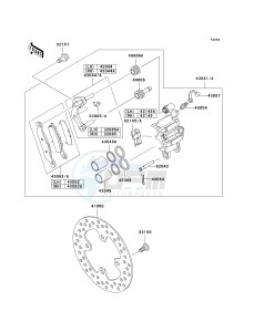 KVF 650 A [PRAIRIE 650 4X4] (A1) [PRAIRIE 650 4X4] drawing FRONT BRAKE