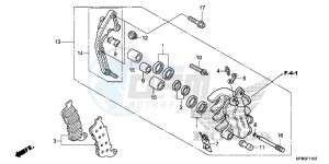 CB1000RAF CB1000R 2ED - (2ED) drawing L. FRONT BRAKE CALIPER (CB1000RA)