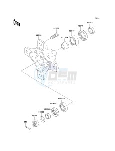 KSV 700 B [KFX700 V FORCE] (B1-B2) [KFX700 V FORCE] drawing FRONT HUB