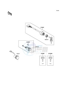 MULE 3010 DIESEL 4x4 KAF950-B3 EU drawing Ignition Switch