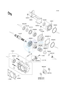 KAF 950 F [MULE 4010 DIESEL 4X4] (F9F-FAF) FAF drawing BEVEL GEAR CASE