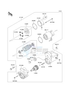 KAF 950 D [MULE 3010 DIESEL 4X4] (D8F) D8F drawing STARTER MOTOR