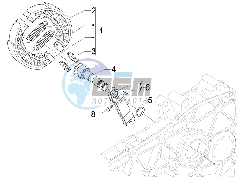 Rear brake - Brake jaw