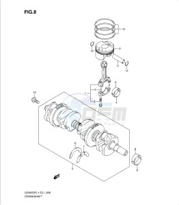 GSXF650 drawing CRANKSHAFT