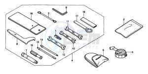 CB600F2 CB600S drawing TOOLS